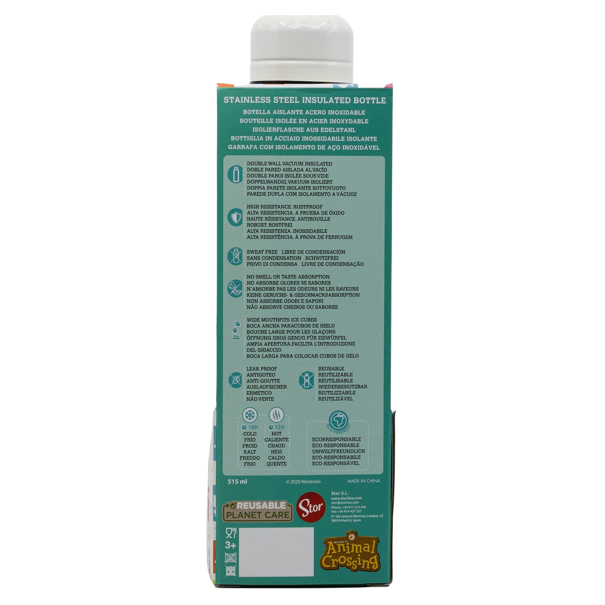 Edelstahl-Flasche Animal Crossing 515Ml