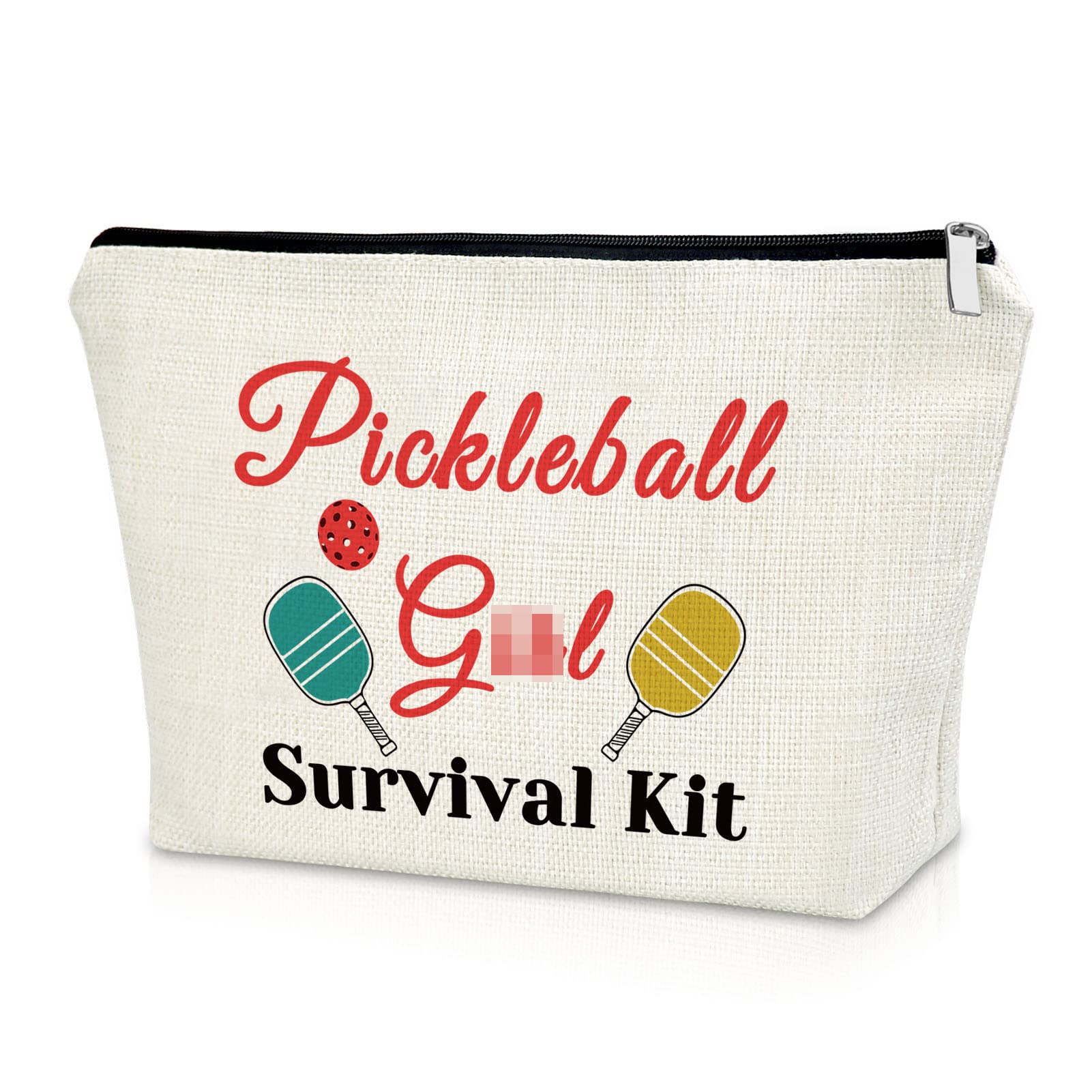 Sazuwu Pickleball Gifts for Girls Makeup Bag Cosmetic Organizers Travel Pouch Pickleball Themed Training Gift for Graduation Birthday Christmas