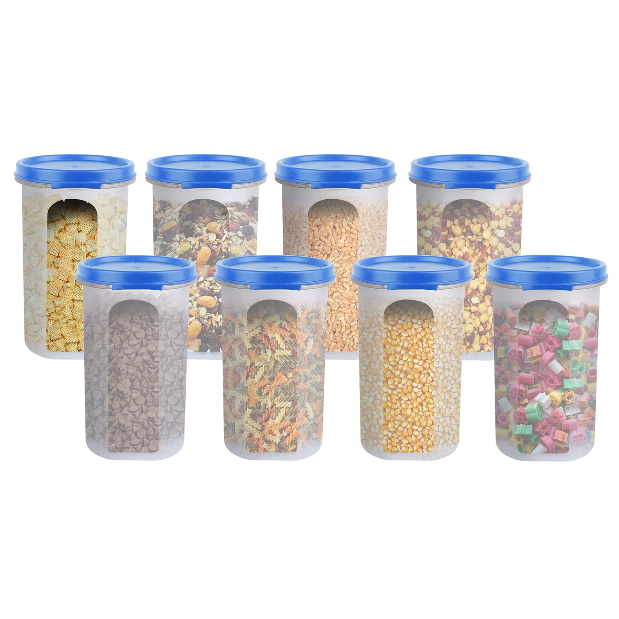 Cutting EDGE Smart Slim Storage Air-Tight Plastic Round Modular Container - for Juice, Dry Fruits - Stackable, BPA Free,