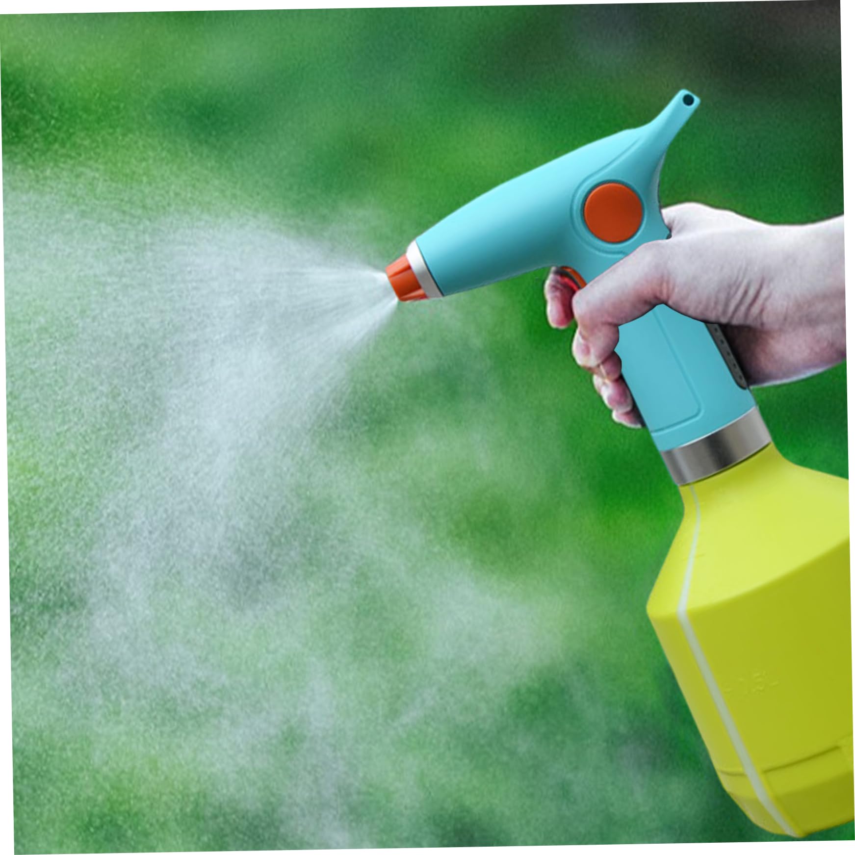 Pulverizador eléctrico con Boquilla Ajustable pulverizador de Agua a Prueba de Agua Recargable para jardín 1000 ml Color Verde