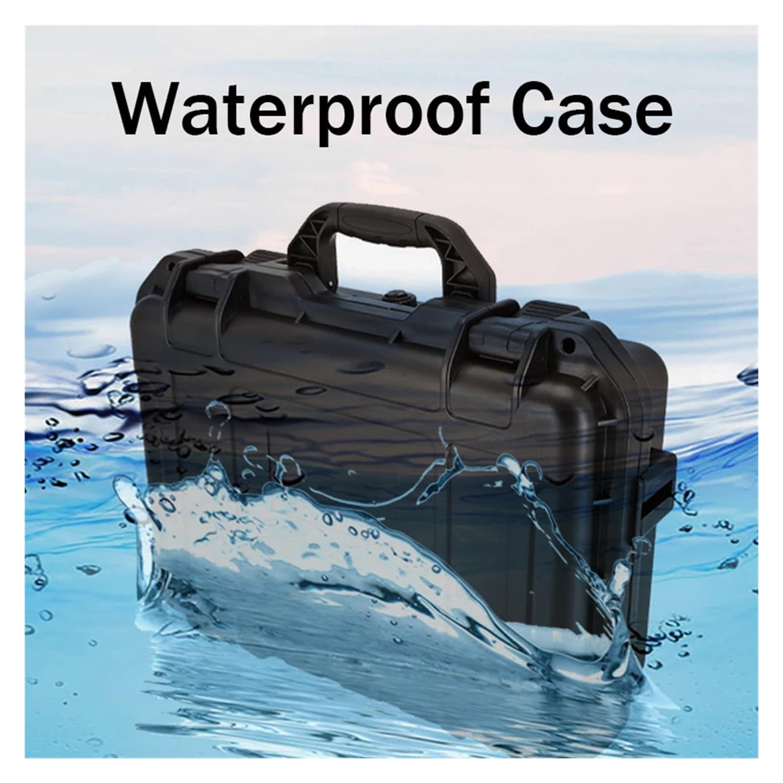Uhrenbox Uhrengehäuse aus Kunststoff mit 15 Fächern, trinkbare Uhren-Aufbewahrungsboxen, Organizer, wasserdicht, Hartschalenkoffer, Uhren-Werkzeugkasten, Vitrine, Tasche