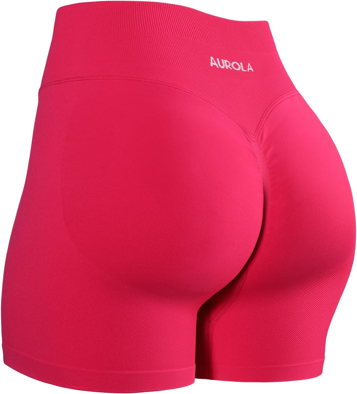 AUROLA Influence Workout Shorts for Women,2.5 3.5 4.5 5.5 6.5 No Roll Up Squat Proof Scrunch Seamless Compression Gym Short