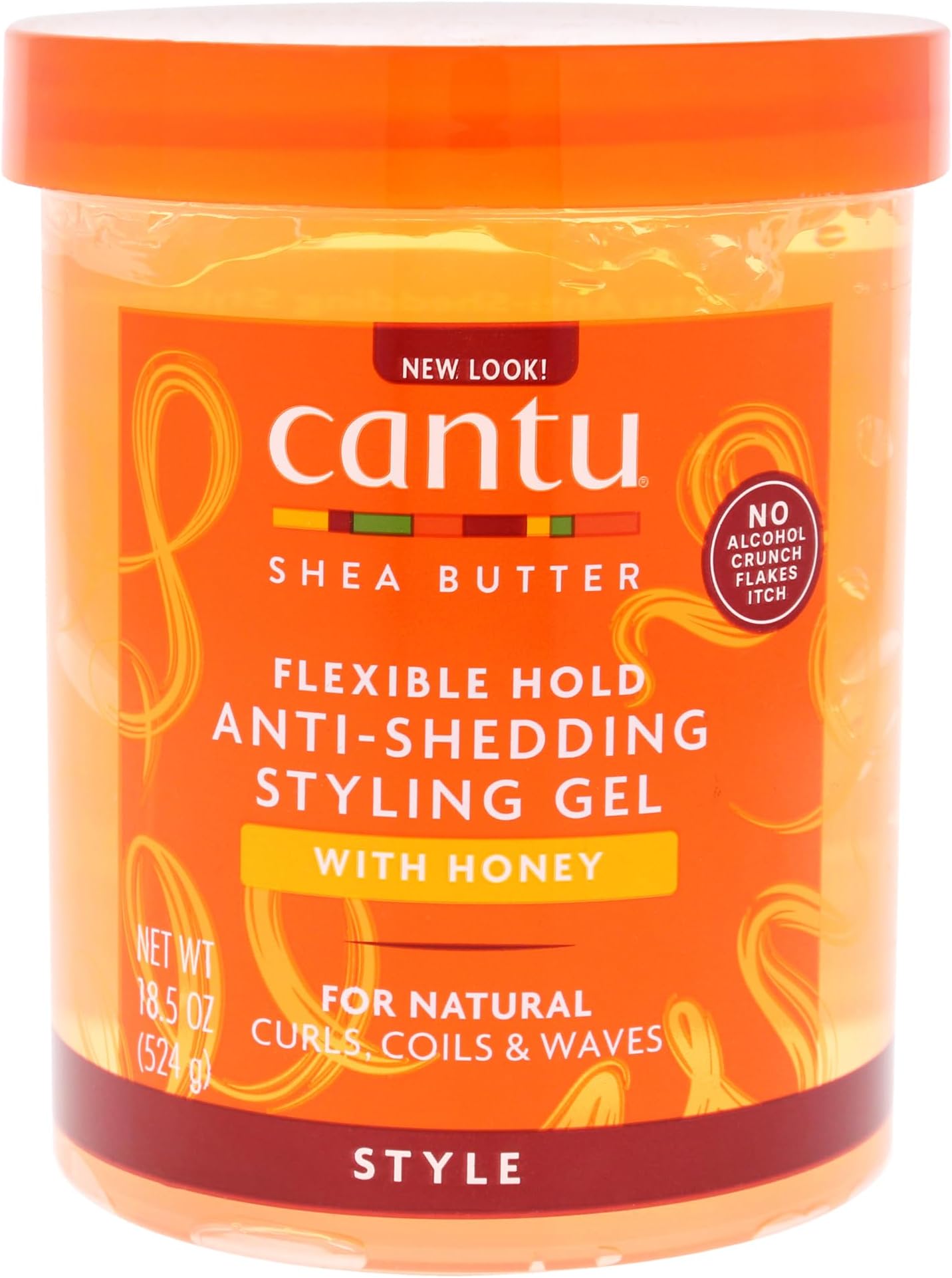 Cantu Shea Butter Maximum Hold Anti-Shedding With Honey Styling Gel 524 G