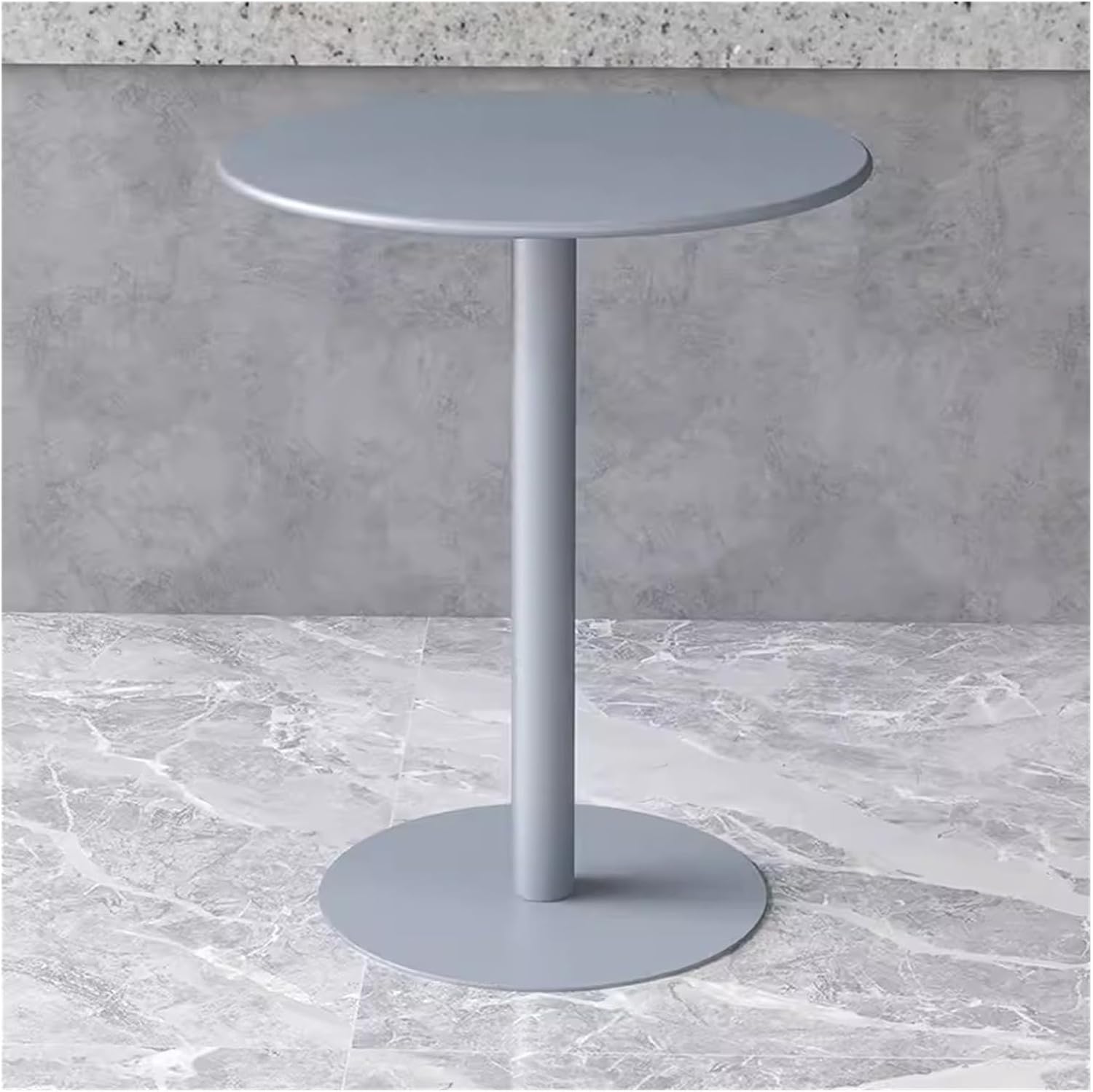 Modern Metal Bistro Table for Patio Dining, Side Coffee, and Dessert Use