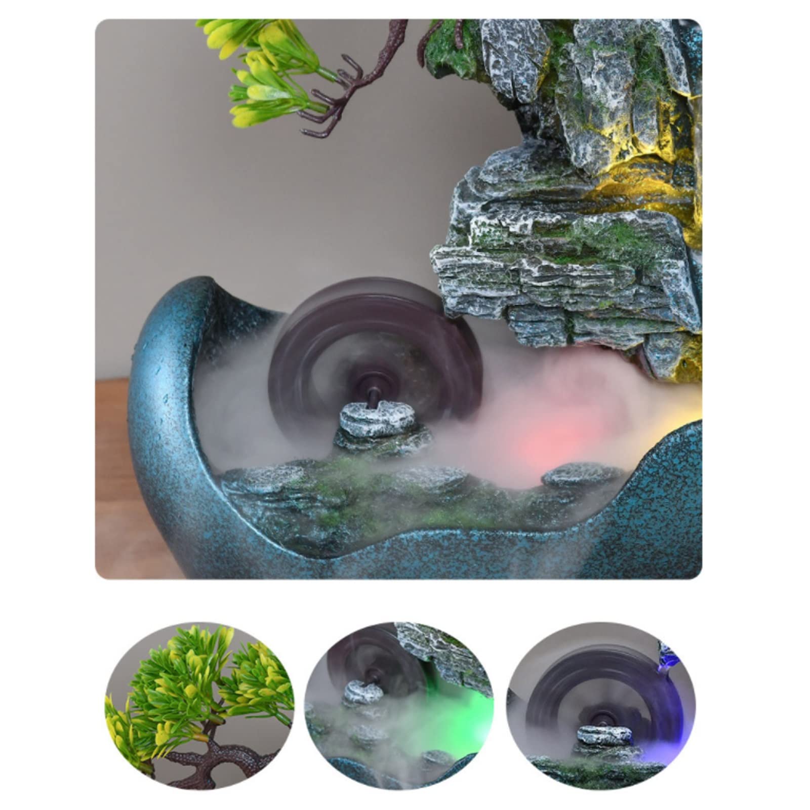 Fontana Da Tavolo Fontana D'Acqua Da Tavolo Con Design Bonsai Artificiale Cascate Da Interno Fontane Decorative Feng Shui Fontana Da Tavolo Con Pompa Automatica I Migliori Regali Per La Casa Per Amic