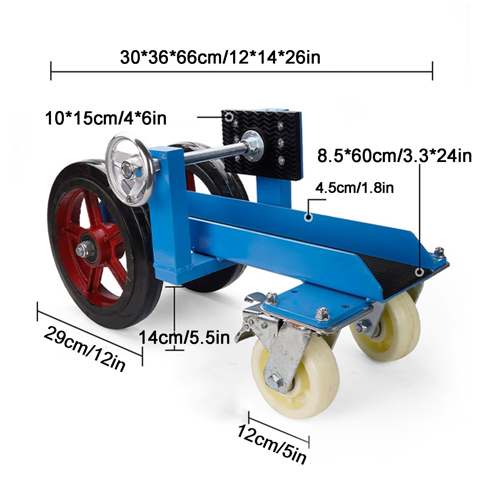 Wózek do Transportu Płyt, Ciężki, o Udźwigu 600 Kg, Wózek Rolkowy do Transportu Płyt Gipsowo-kartonowych, do Transportu Płyt Gipsowo-kartonowych, w Każdym Terenie