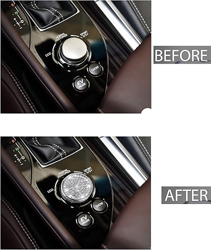 Miniatura 2 de Calcomanías para cubierta de perilla de interruptor de selección de modo de conducción, accesorios compatibles con Lexus ES 2013-2018, GS 2013-2020.