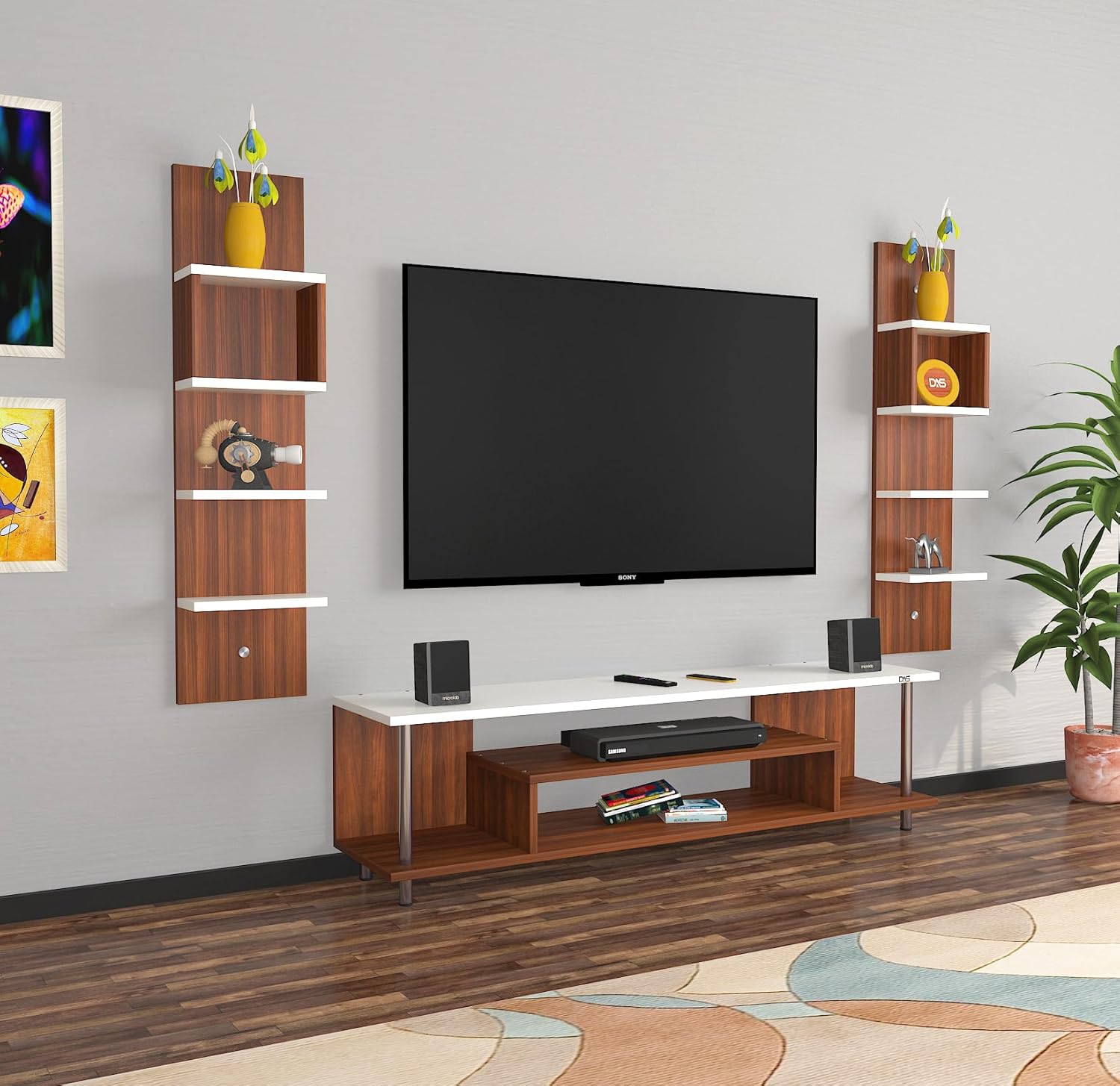 DAS Calix Engineered Wood Freestanding TV Entertainment Unit/Tv Rack ...