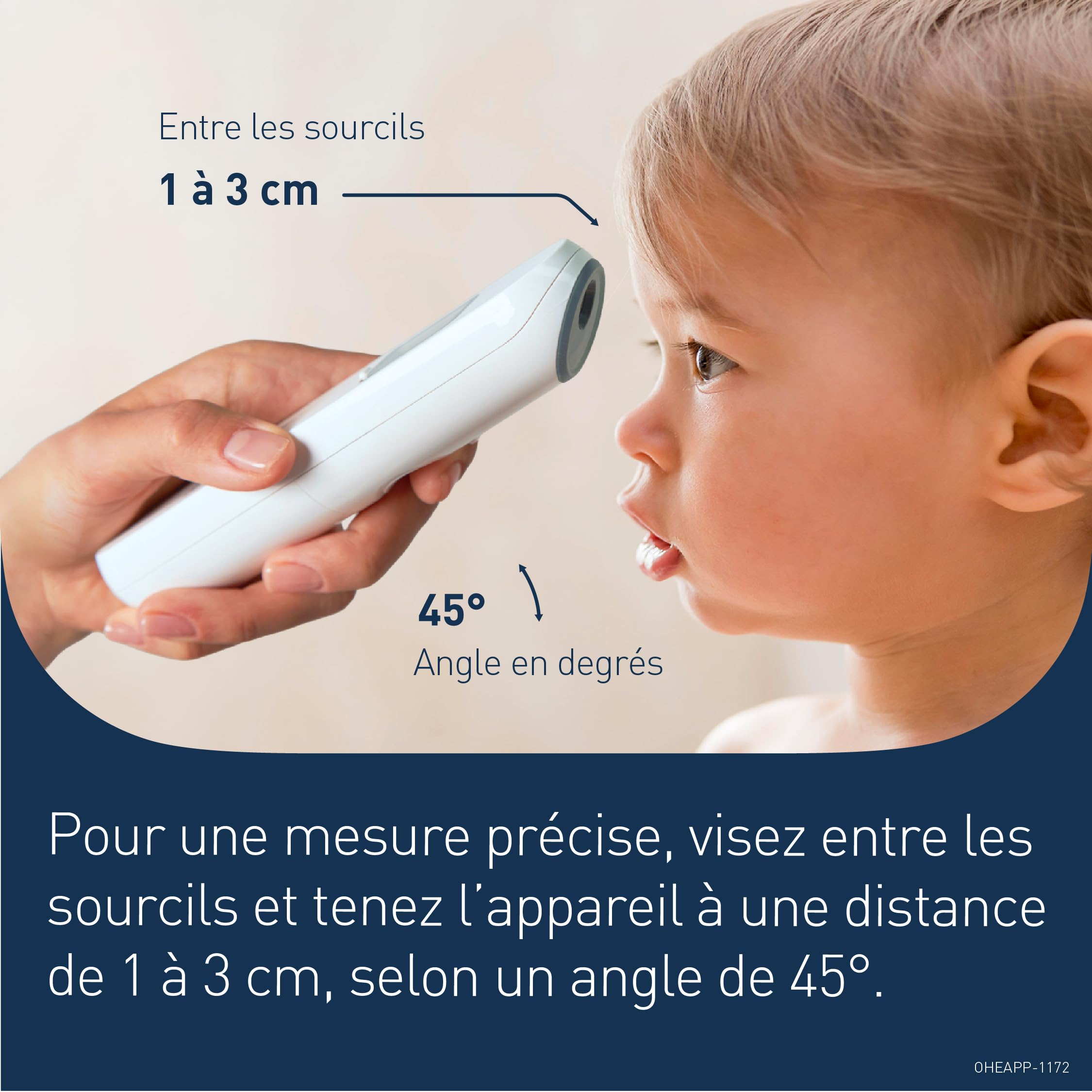 OMRON Gentle Temp 730 – Thermomètre frontal infrarouge pour bébés, enfants et adultes – Thermomètre sans contact avec capteur de distance – Mesure précise en 1 seconde
