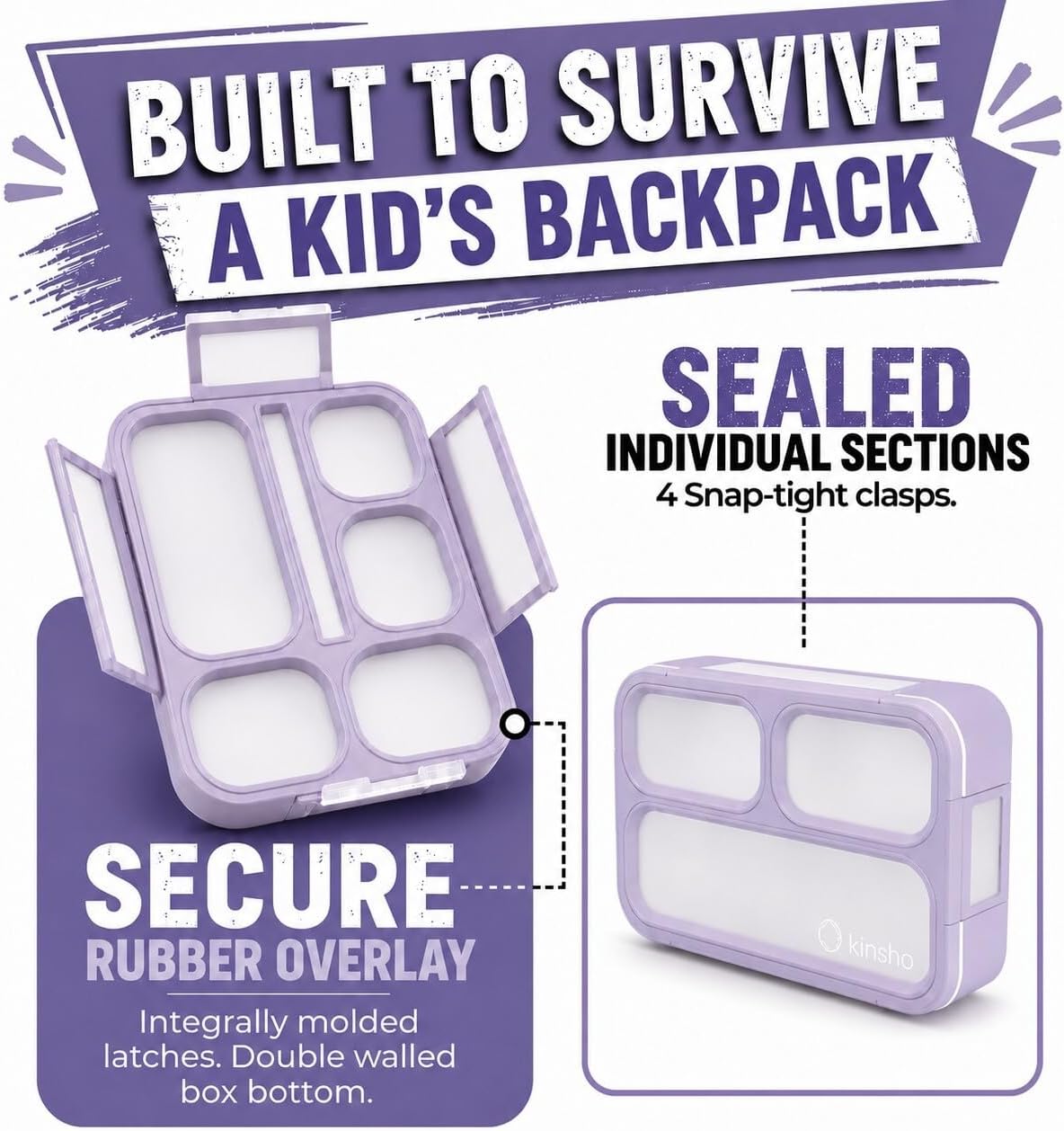 Bento Lunch Box Snack Container Kids