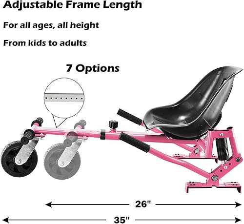 Miniatura 5 de Accesorio de asiento para aeropatineta, Go Kart para adultos y niños, accesorios para transformar Go Cart, carritos de hover para scooter de