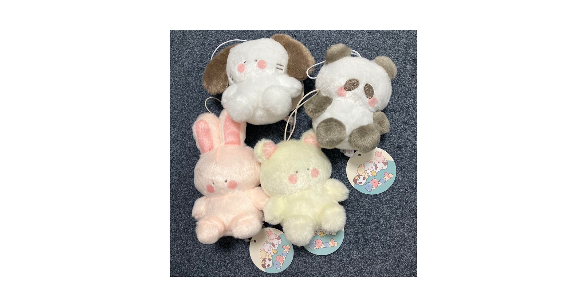 PoPomals ぽぽまるず　うさぎ。マスコットぬいぐるみ SNSで大人気！イラストレーター『ねこぽた。』の『ぽぽまるず