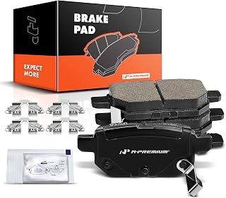 A-Premium Rear Ceramic Disc Brake Pads Set Compatible with Select Lexus, Pontiac, Scion and Toyota Models - Vibe, Corolla (iM), Matrix, Prius, CT200h, iM, tC, xB, Prius Plug-In, Prius Prime, Yaris