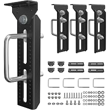 Wellmax 10" Boat Trailer Bunk Brackets, Heavy Duty Swivel, 4-Pack, E-Coated | Galvanized Steel, E-Coating & Dacromet Hardware, Swivel Top, Fits 3x3/2x3/1.5x3 Crossmembers, Deep-V Hulls & 2x6 Bunk Boards