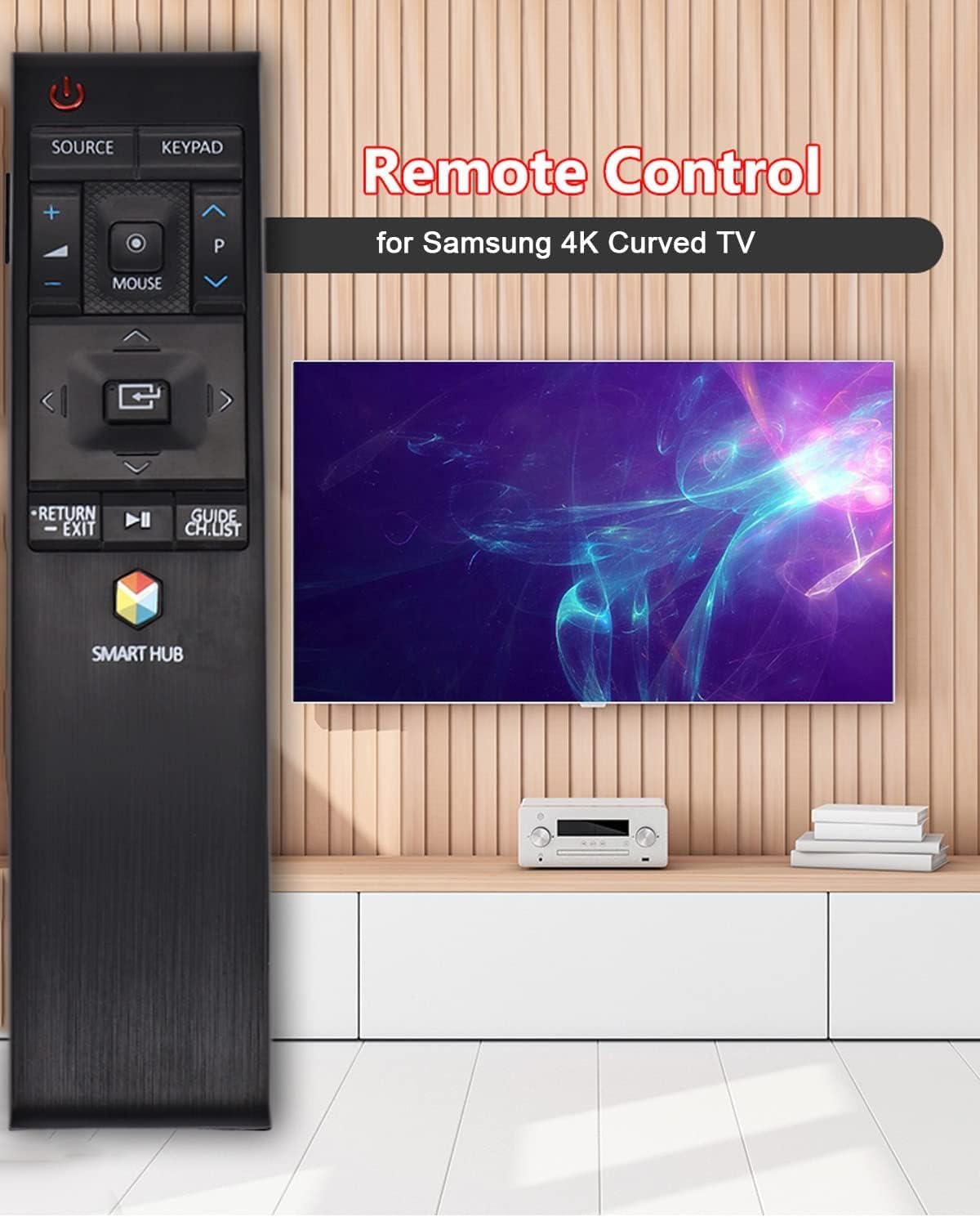 USB Replacement Remote Control for Samsung BN59-01220A/ BN59-01220E/ BN59-01220G/ BN59-01220B/ BN59-01220M/ SEK-3500U/ UA55JS8000W/ UA55JS9000W/ UA55JU6600W/ UA55JU7000W