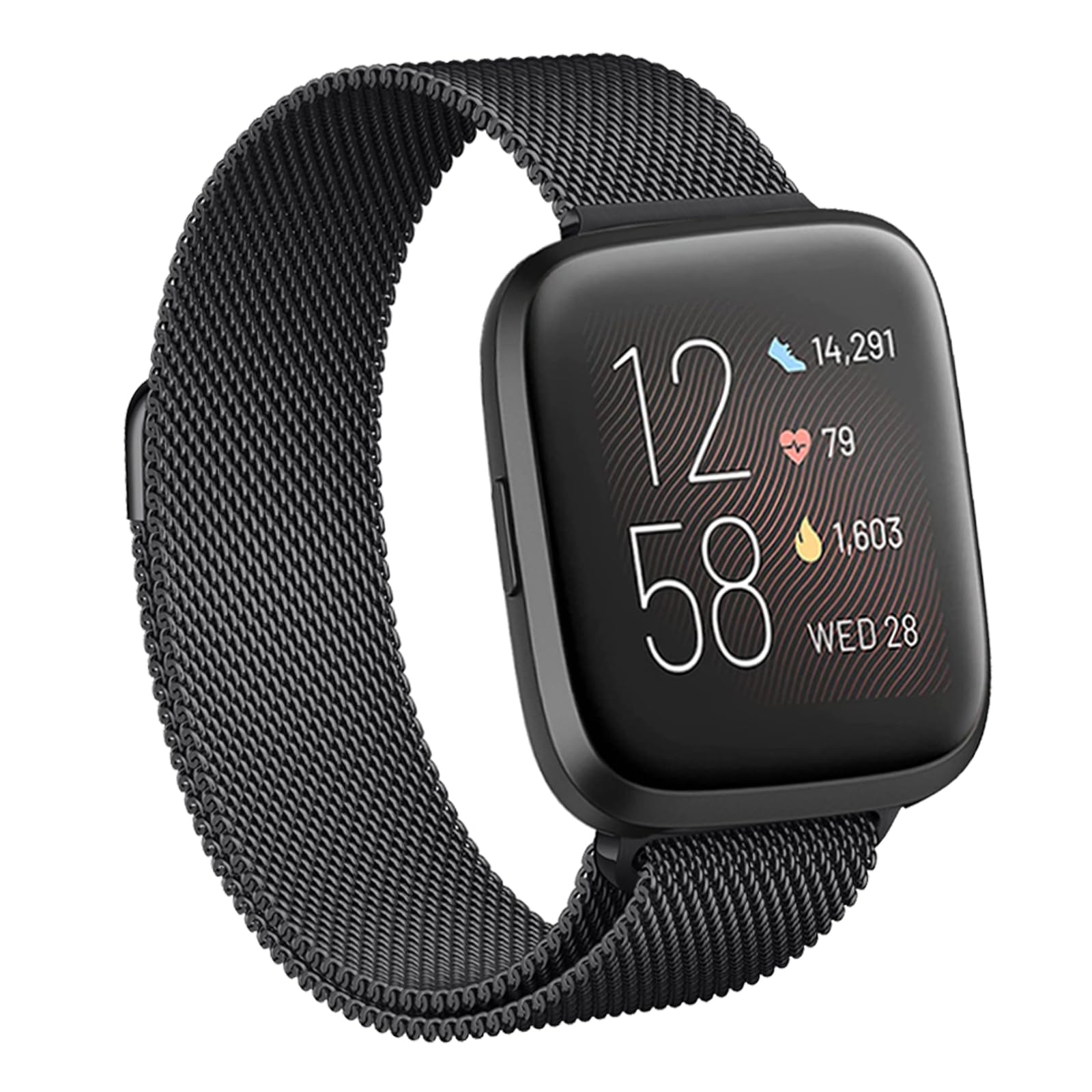 Cinturino Metallico Magnetico SOLOLUP Per Fitbit Versa 2 E Versa 1 – Bracciale Milanese Acciaio Inox (Oro Rosa, Taglia S) - 2