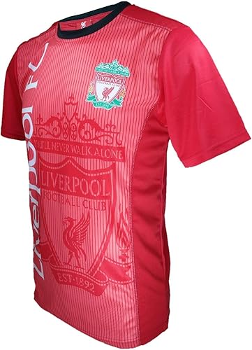 Miniatura 2 de Icon Sports - Camiseta deportiva de poliéster compatible con Liverpool Soccer - 06, Rojo -