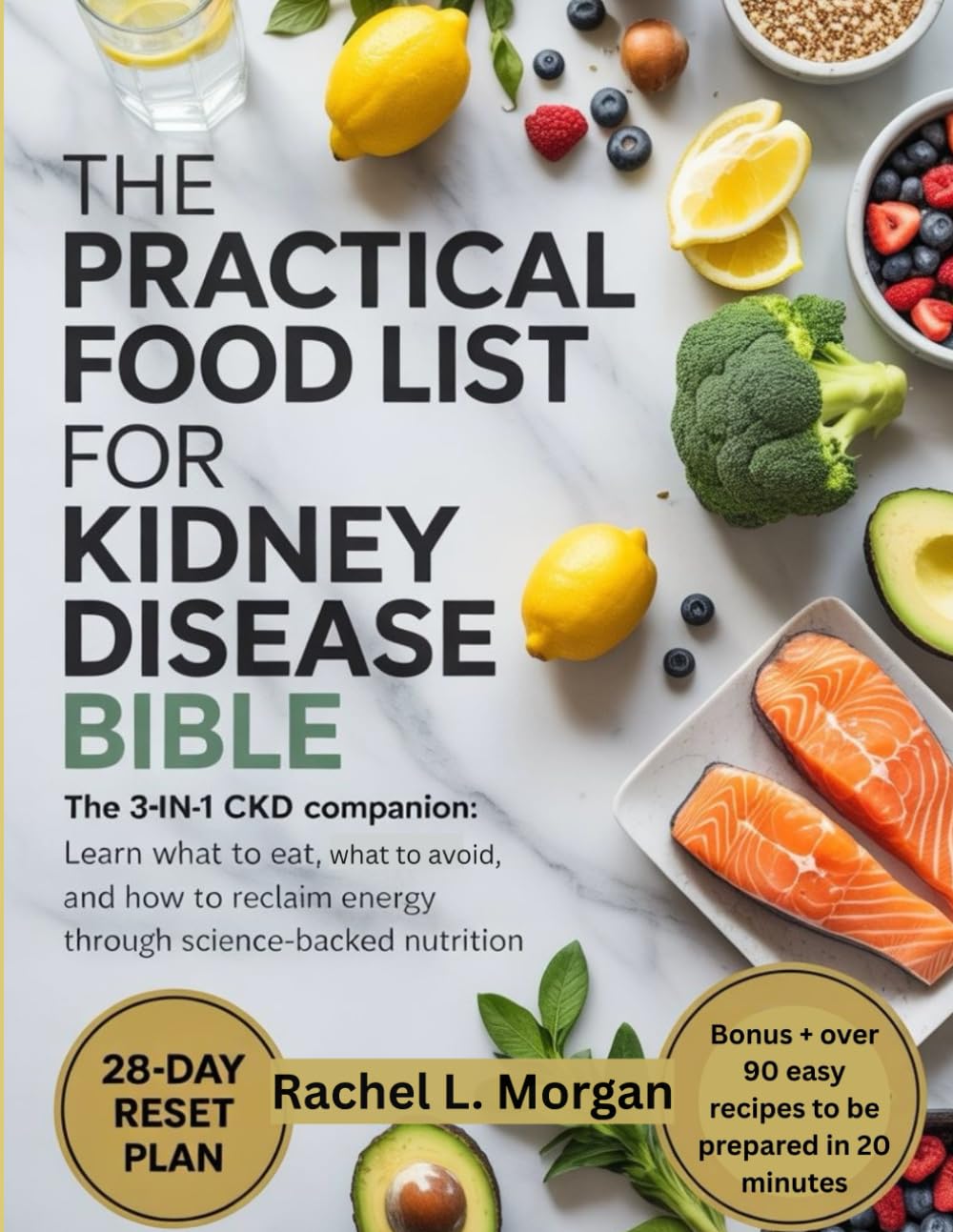 The Practical Food List for Kidney Disease Bible: “The 3-in-1 CKD Companion: Learn What to Eat, What to Avoid, and How to Reclaim Energy through