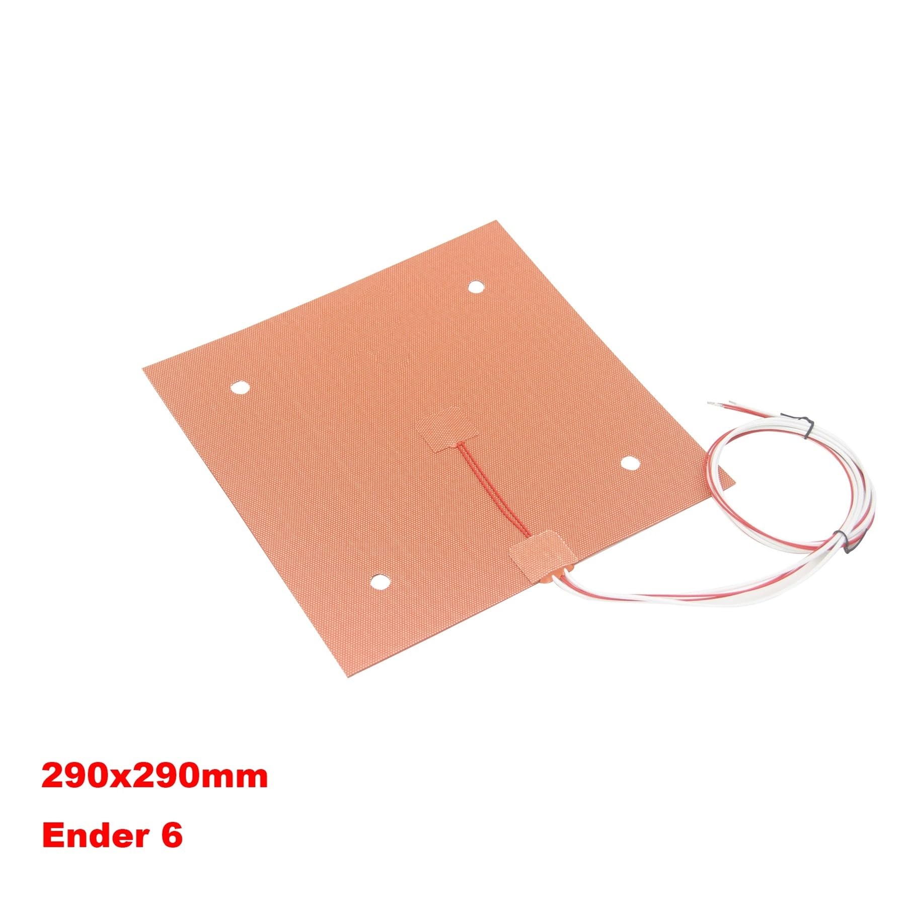 Silikonowa podkładka grzewcza 290 mm x 290 mm grzałka silikonowa do płyty konstrukcyjnej drukarki 3D, części grzewcze łóżka grzewczego (Sky Blue, 120 v)