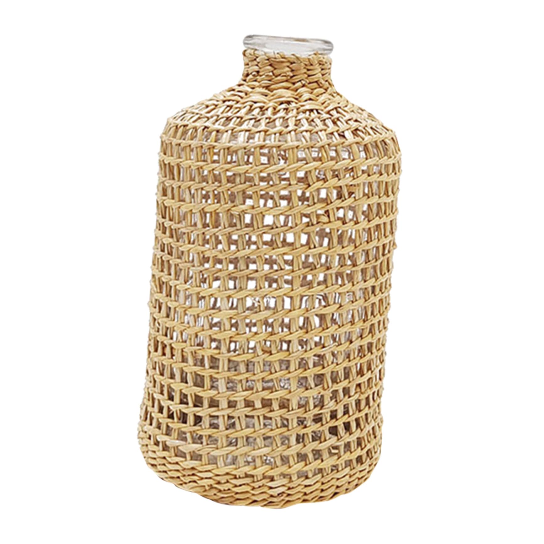Vase en verre tressé rustique pour sublimer vos centres de table de mariage
