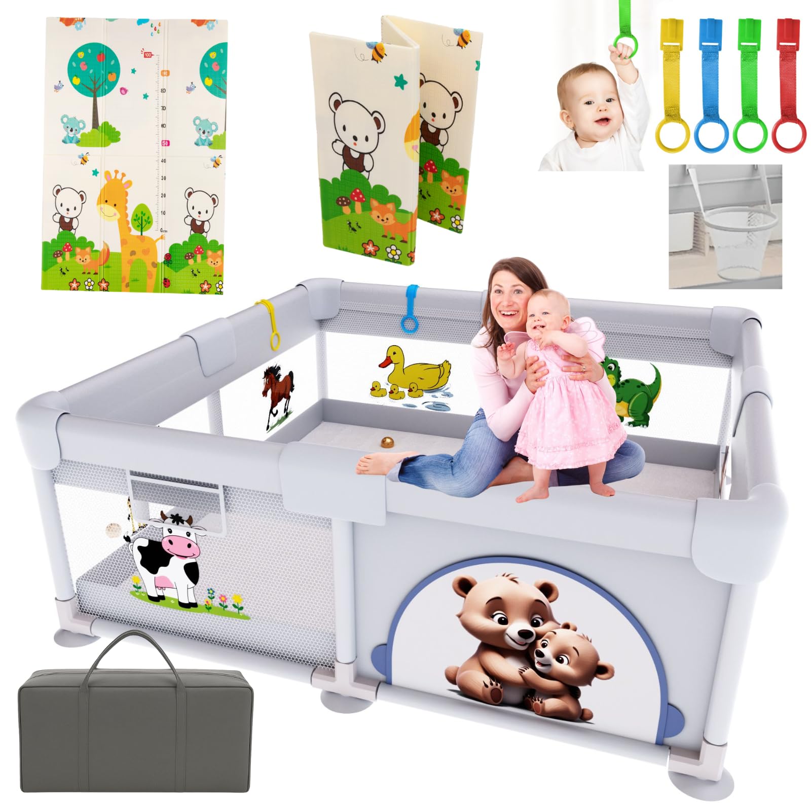 Parque Bebe Parque Infantil Para Bebu00e9s Con Base Antideslizante