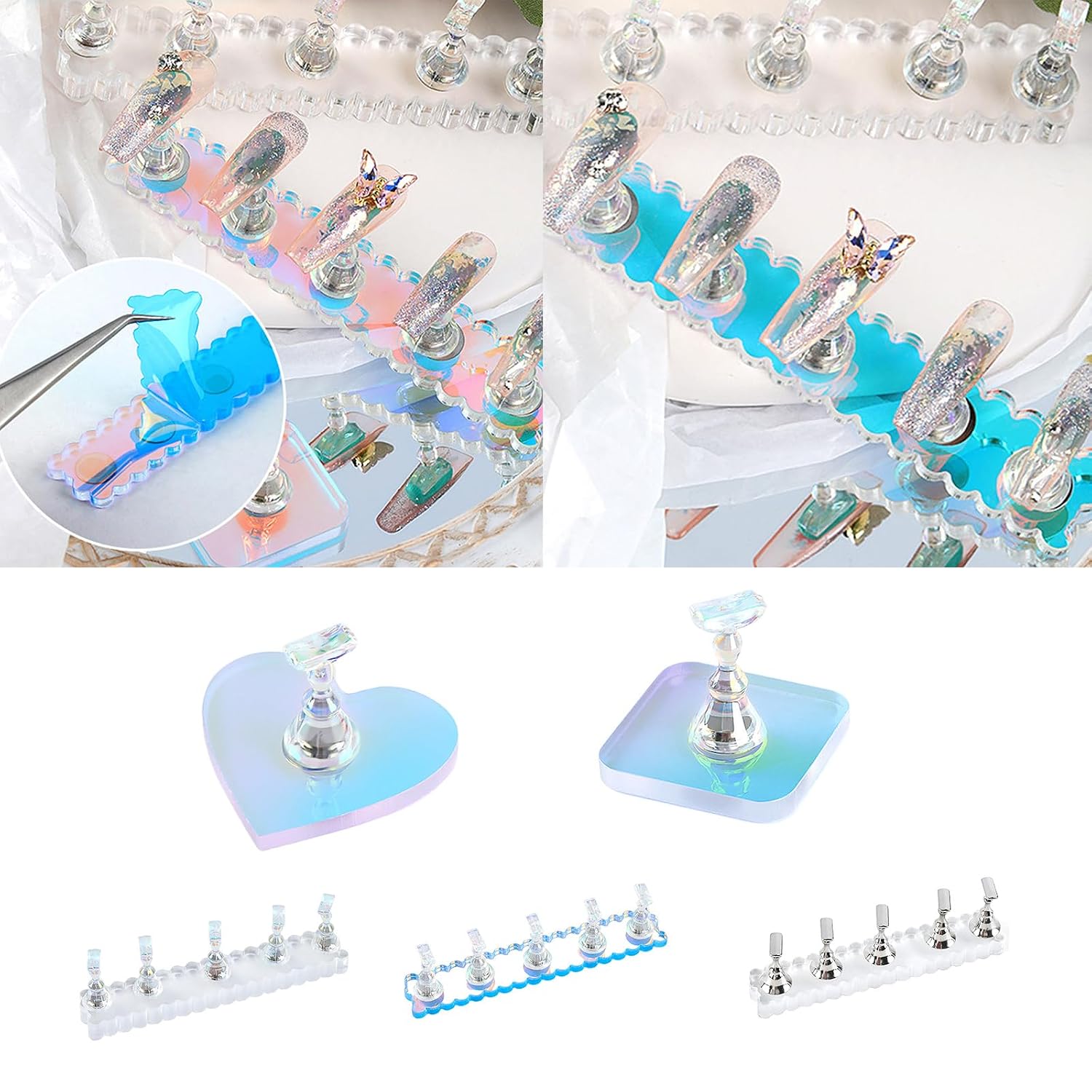 Nails Art Display Stand Tips Practice Holder Stand Holder Tips Holder For Painting Nails