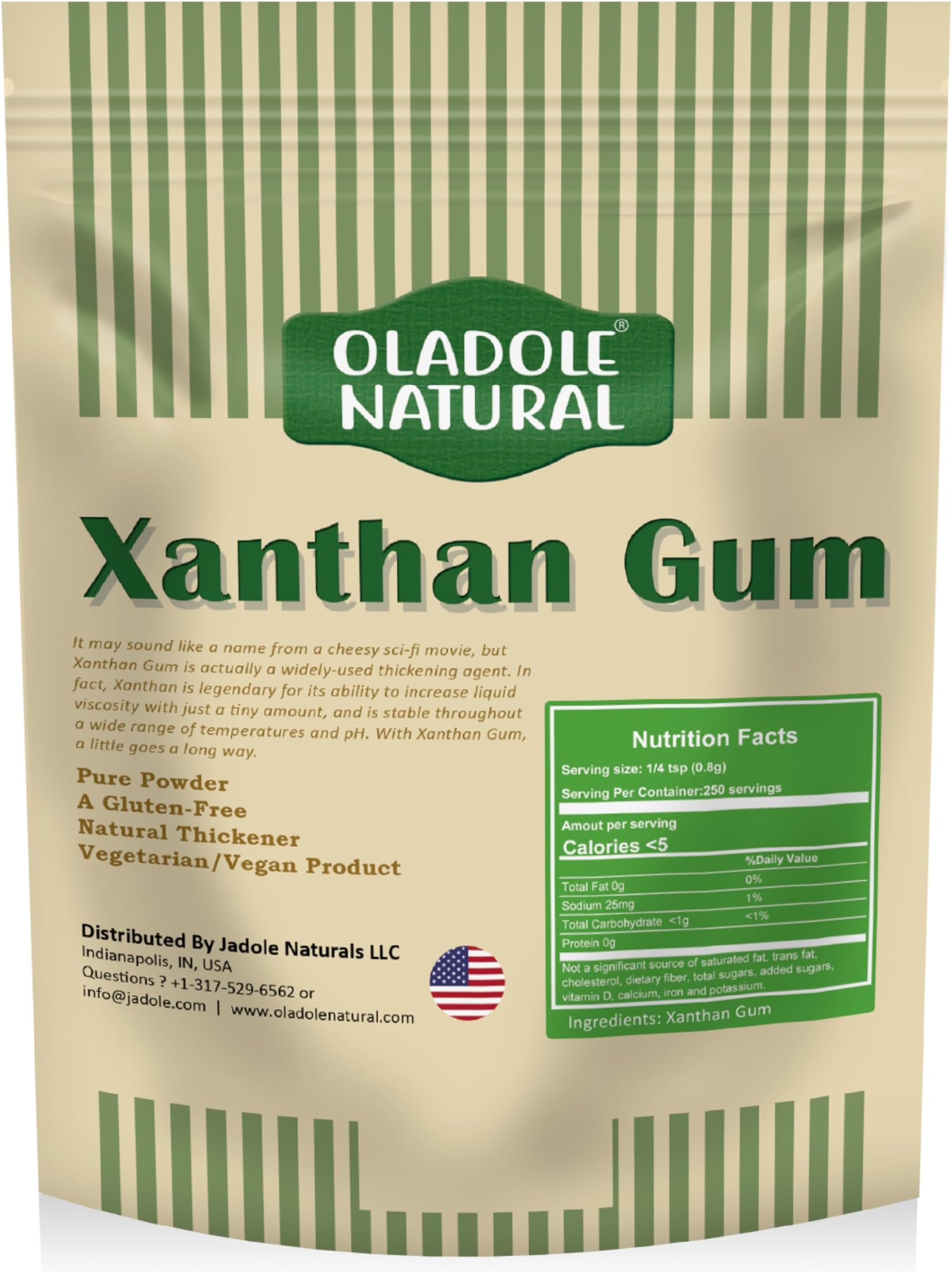 Oladole Natural Xanthan Gum Powder- 200g | Premium Food Grade Thickening Agent for Immunity System, Skin Health | Perfect for Baking, Cooking & Food Preparation | Gluten-Free, Keto-Friendly