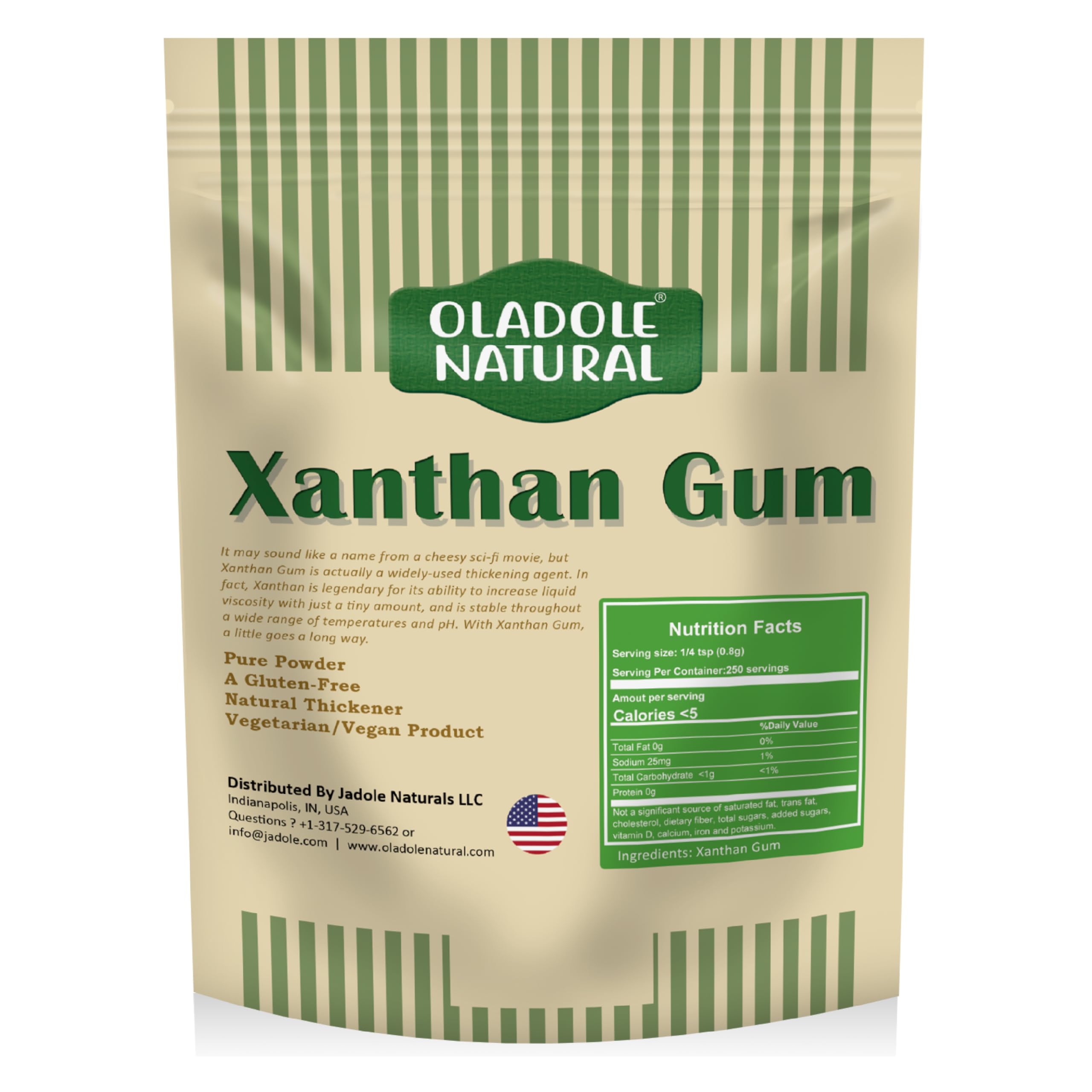Oladole Natural Xanthan Gum Powder- 200g | Premium Food Grade Thickening Agent for Immunity System, Skin Health | Perfect for Baking, Cooking & Food Preparation | Gluten-Free, Keto-Friendly