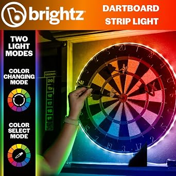 Brightz Dartboard Perimeter Light, 55 Inch LED Strip, 2 Modes