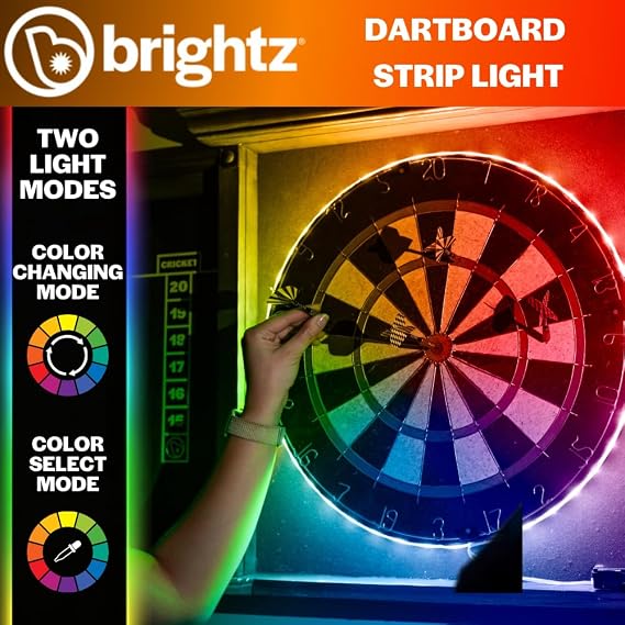 Brightz Dartboard Perimeter Light, 55 Inch LED Strip, 2 Modes