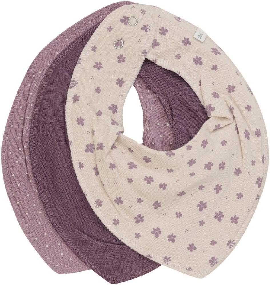 Pippi Lot de 3 bavoirs bandana Uni - AOP