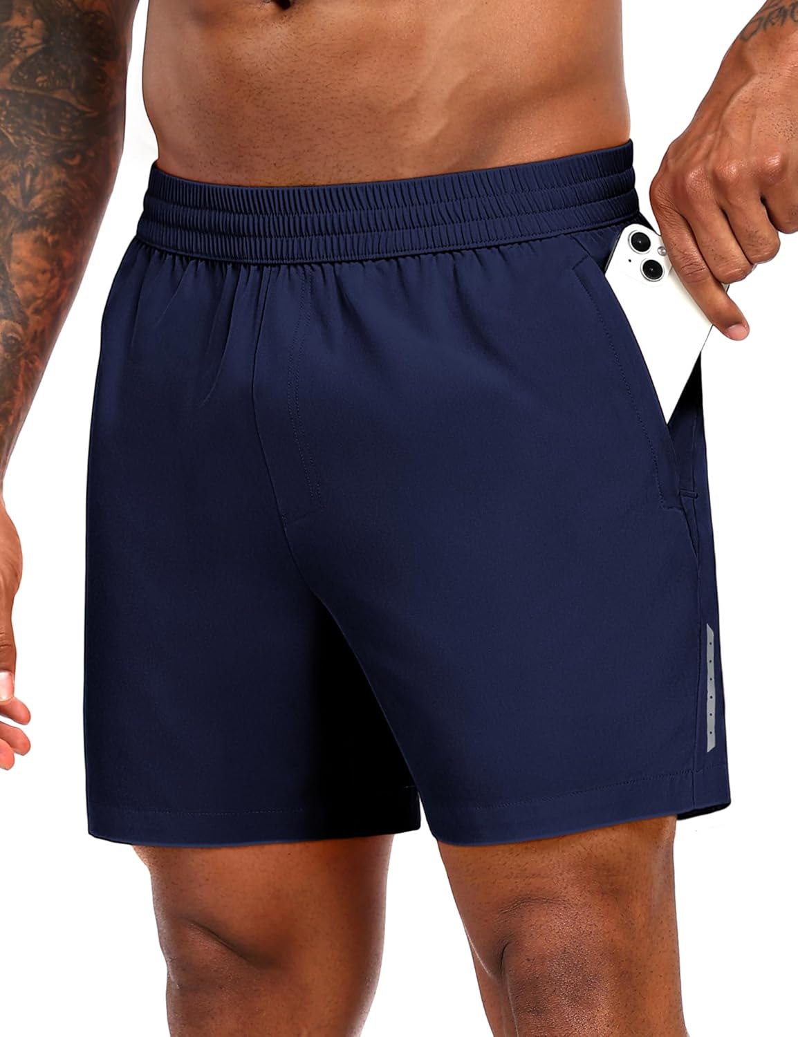 MIER Mens Running Shorts with 5 Inch Inseam Quick Dry Athletic Shorts for Gym Workout Exercise Training 3