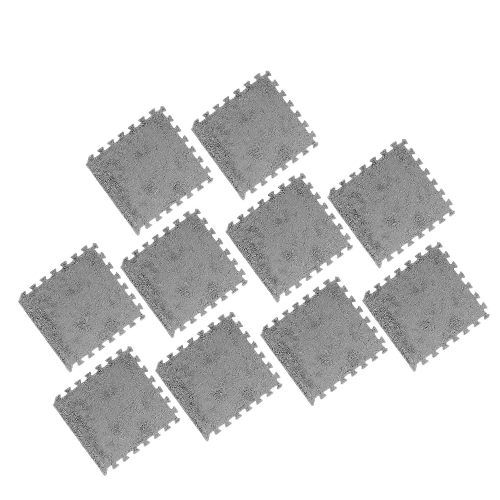 Pluszowa mata puzzlowa, Pluszowa piankowa mata podłogowa Puzzle wielokolorowa(Coffee)