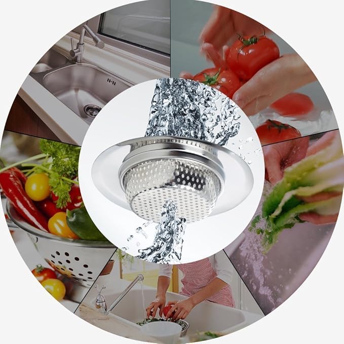 Colador de acero inoxidable para cocina, 2 pack, 2.75 pulgadas miniatura 7
