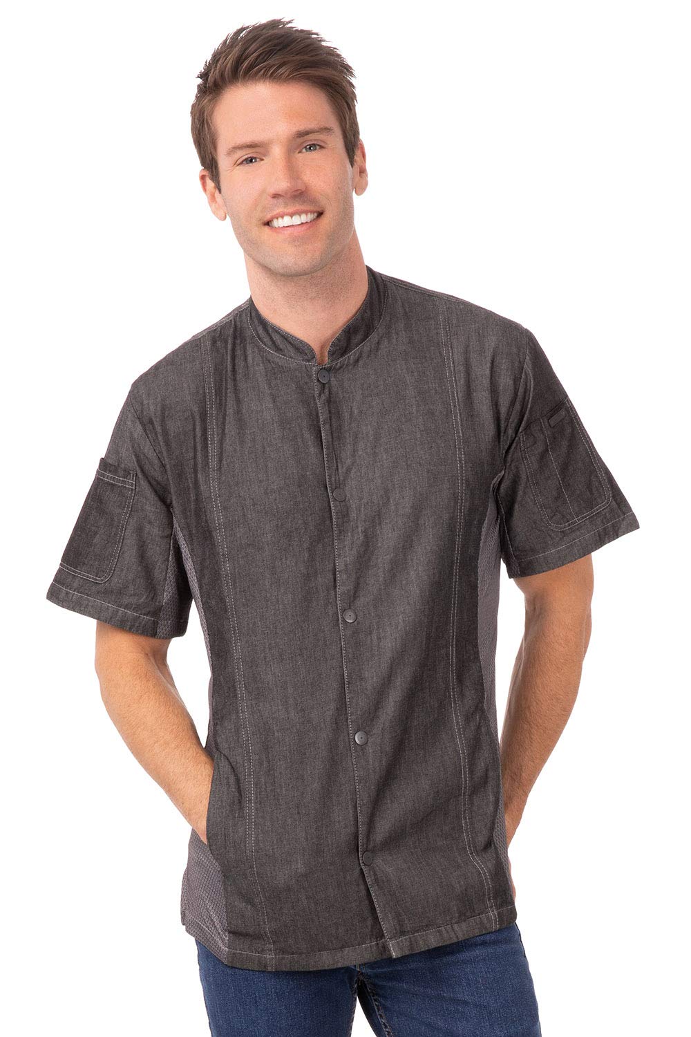 Chef Works Custom Mens Tribeca Executive Chef Coat Black