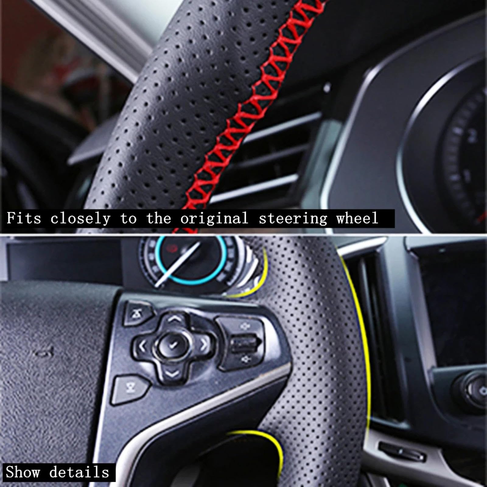 Amazon | RWRAPS 木目調レザーステアリングホイールカバー、VW