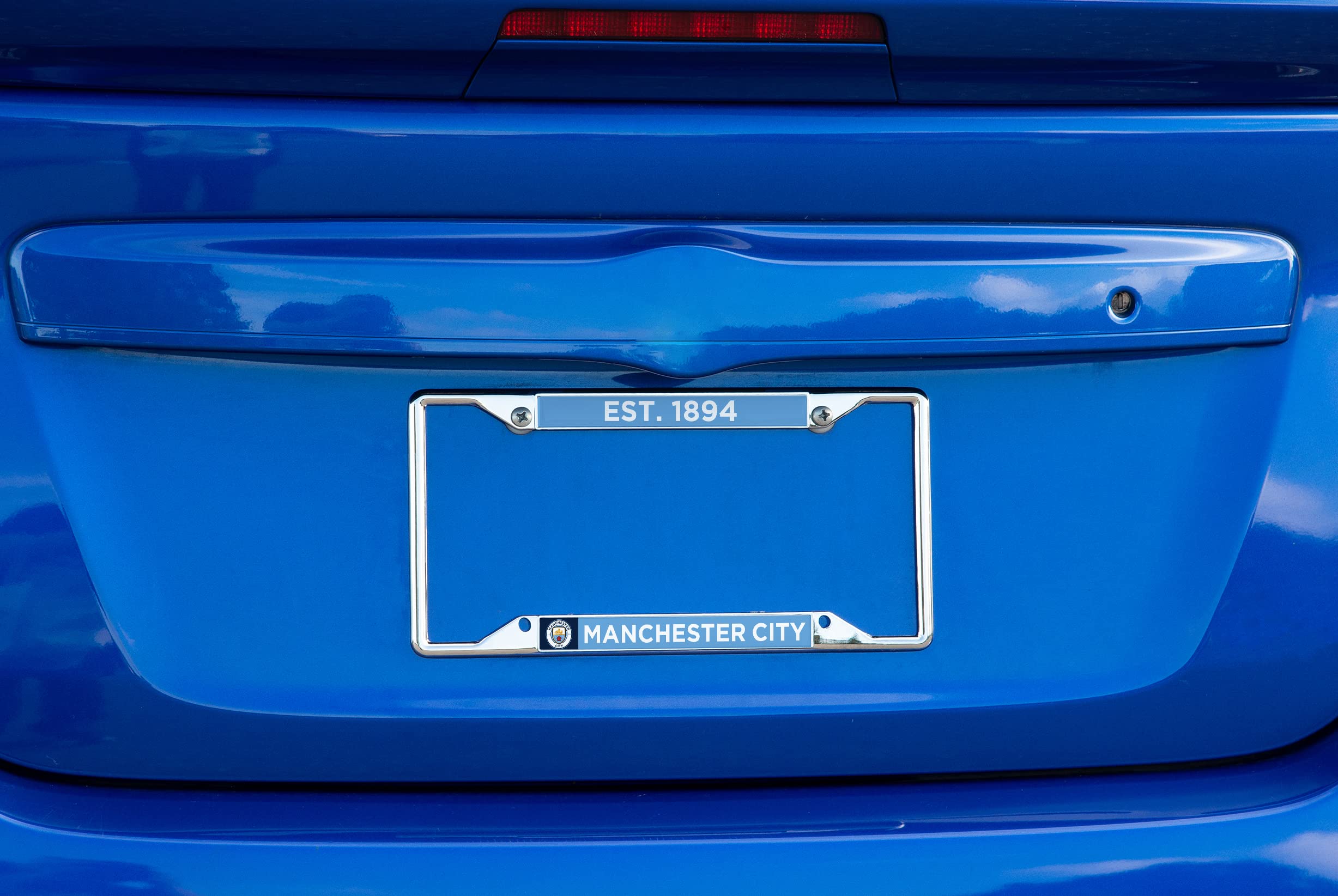 Desert Cactus Manchester City Car Accessories Man City MCFC Football Soccer Metal License Plate Frame and Tag Holder for Front or Rear of Car (Style 2)