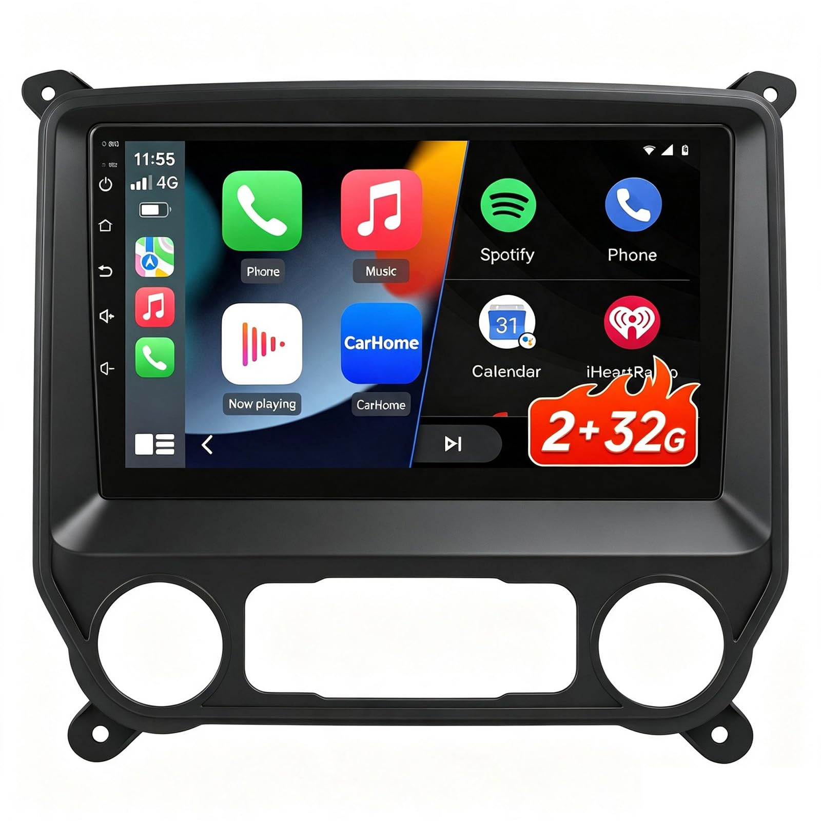 View 1 of 10.1 inch Car Radio for Chevy Silverado GMC Sierra 2014-2018