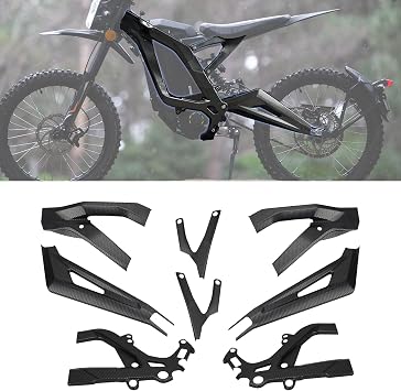 Body Frame Protective Cover Fit For Sur-Ron Light Bee X, Body Frame Protector Guard Sticker, E-Bike Accessoires for Sur-Ron Carbon Pattern