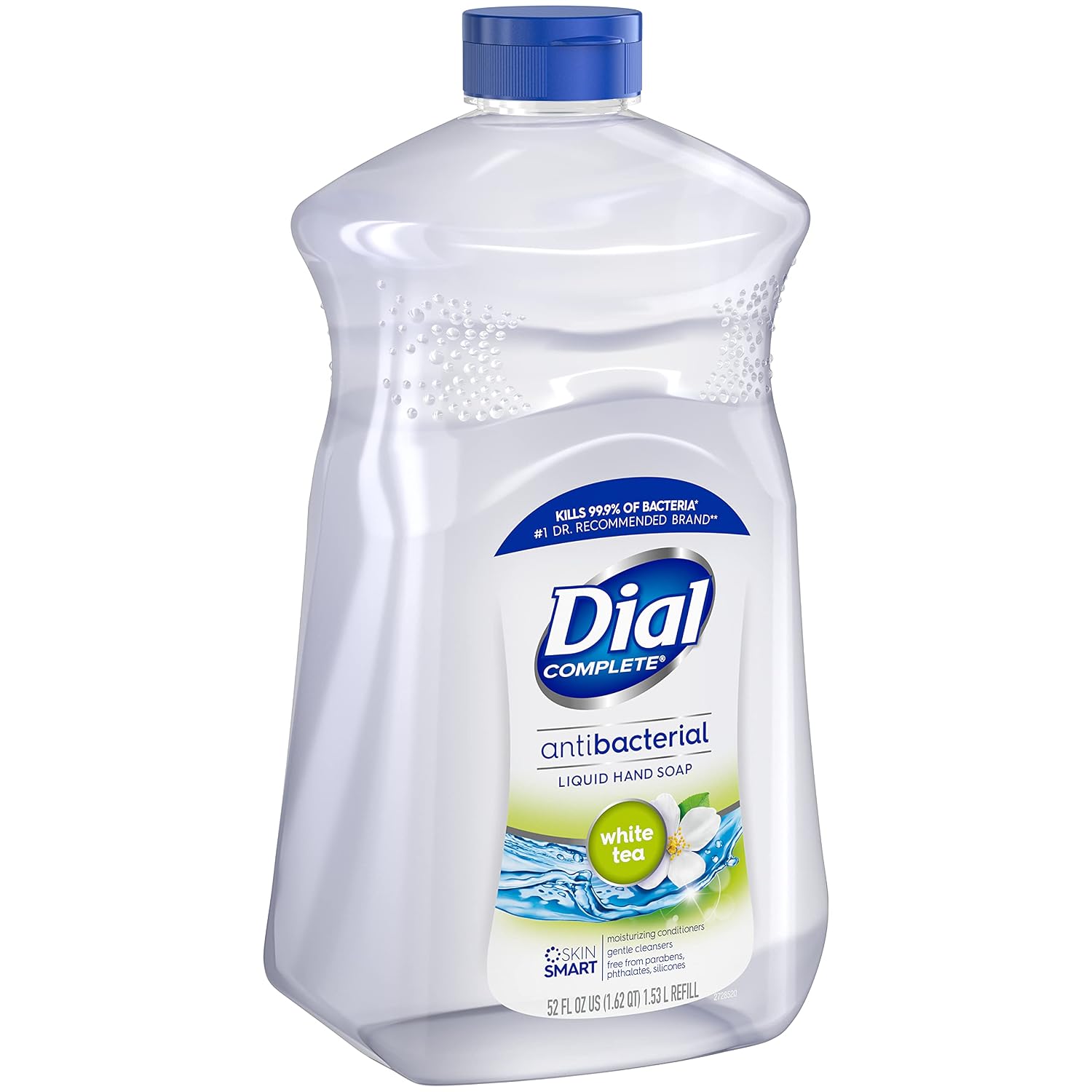 Dial Antibacterial Liquid Hand Soap Refill, White Tea & Vitamin E, 52 Fluid Ounces (Pack of 3)