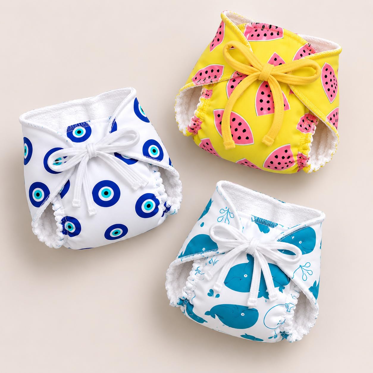 Snugkins 100% Cotton Nappy Small Size (0-5Kg) Pack of 3-picture-10