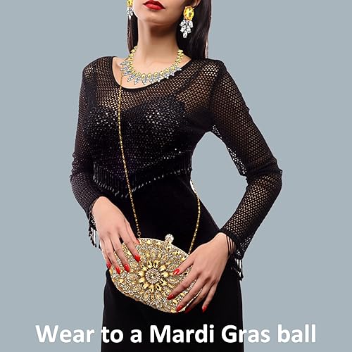 Miniatura 3 de Bolso de mano de cristal con diamantes de imitación para mujer, bolso de noche para fiesta