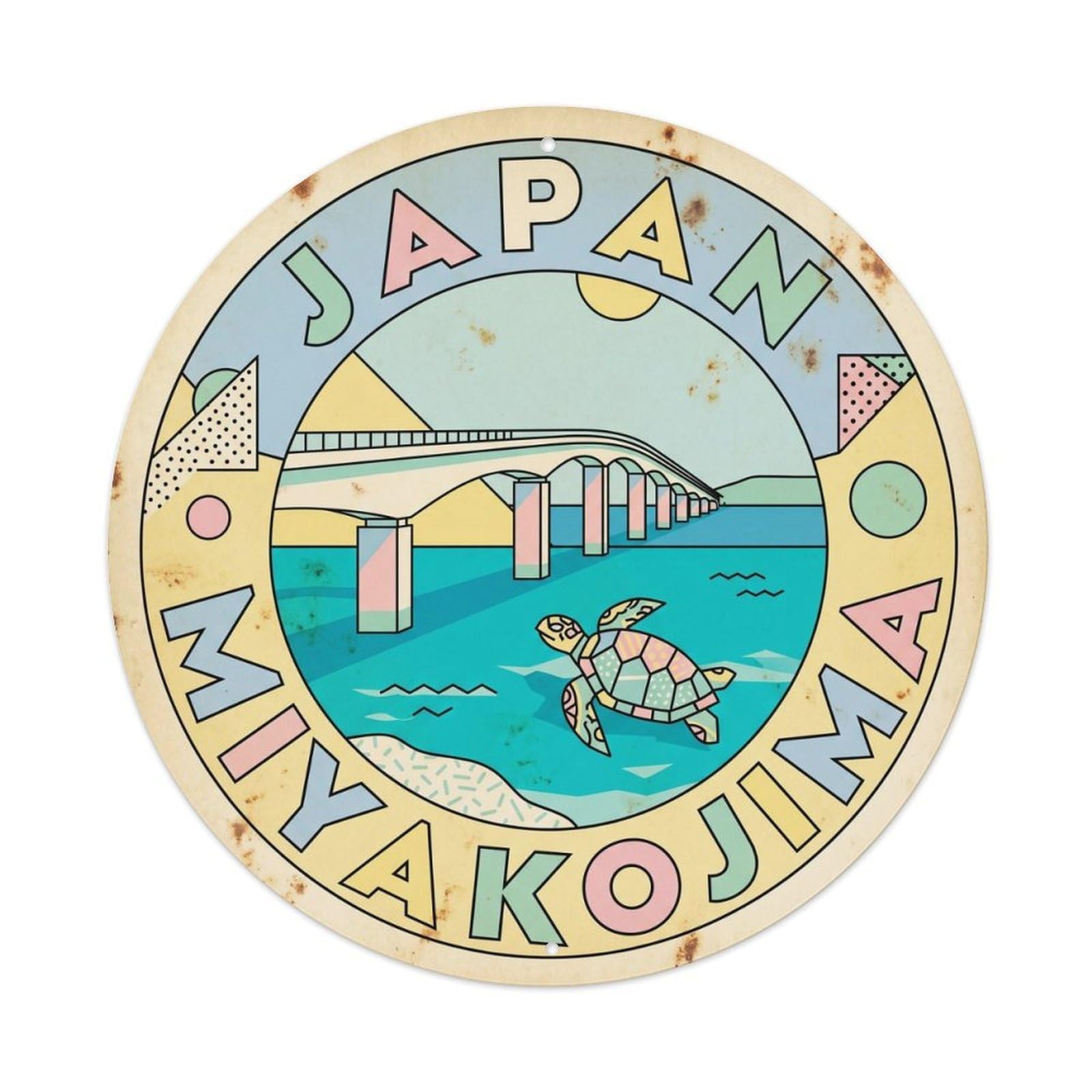 Japan Miyakojima Island Destination Ocean Journey Metal Tin Sign