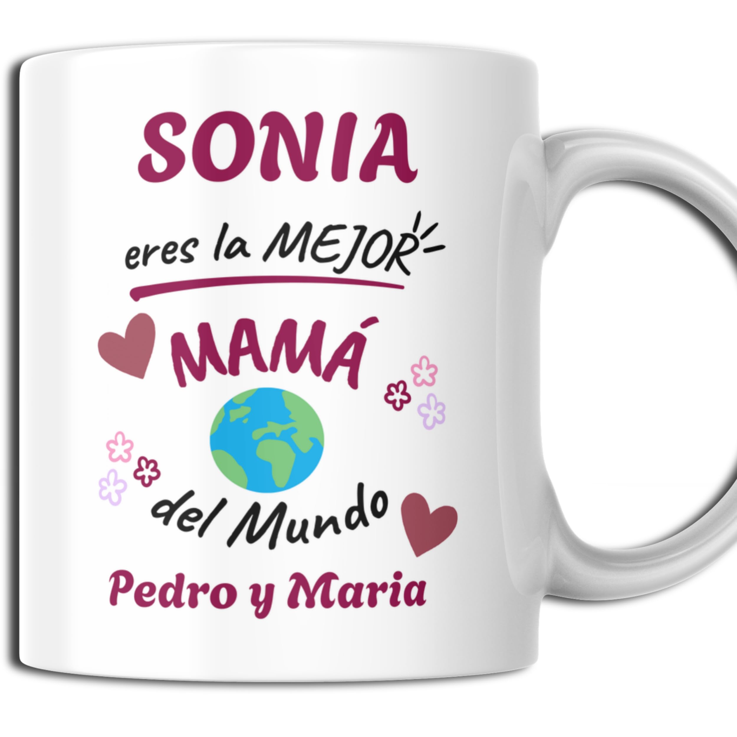 Taza Mama Con Frase y Nombre | 350ml - Calidad AAA+ | Regalos Día De La Madre, Taza Madre Divertida, Taza Personalizada Con Nombre, Regalos Para Madres, Taza Personalizada, Dia De La Madre (ROSA) — view 8