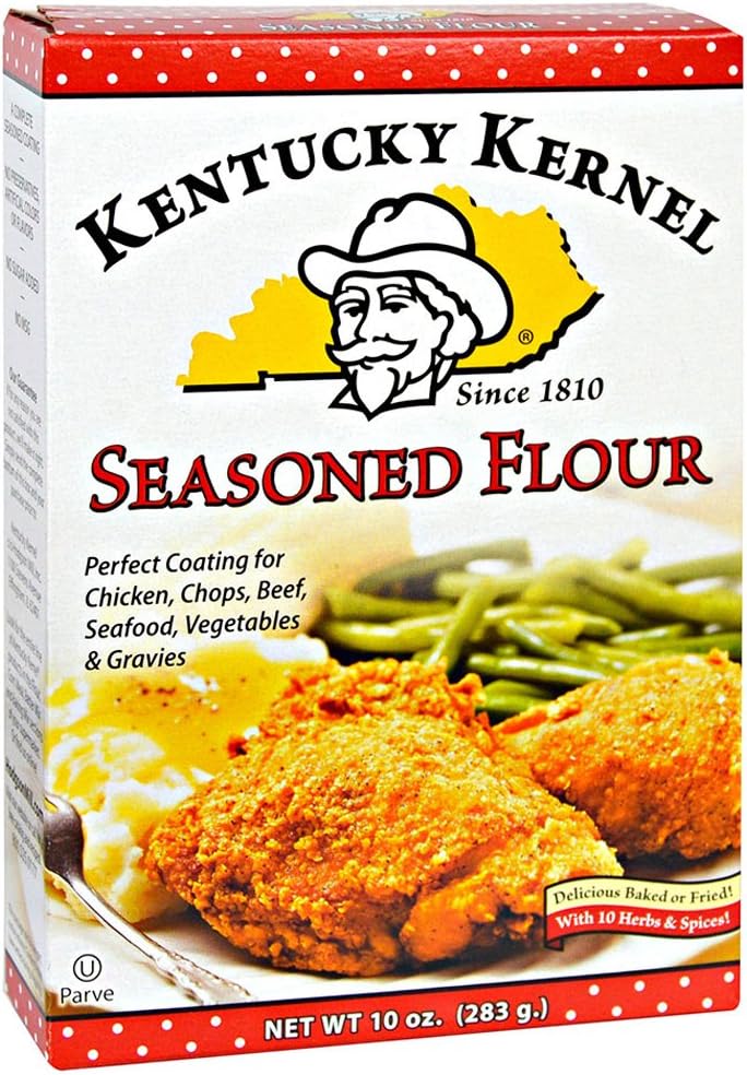 Kentucky Kernel Seasoned Flour 10-Ounce Boxes (Pack of 12), Perfect Coating for Chicken, Chops, Beef, Seafood and Gravies