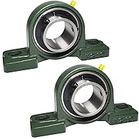 Vista 7 de Paquete de 2 UCP201-8 Rodamientos de Bloque de Almohada - Rodamientos de Bloque de Almohada Montados de 1/2" Base de Hierro Fundido Sólido