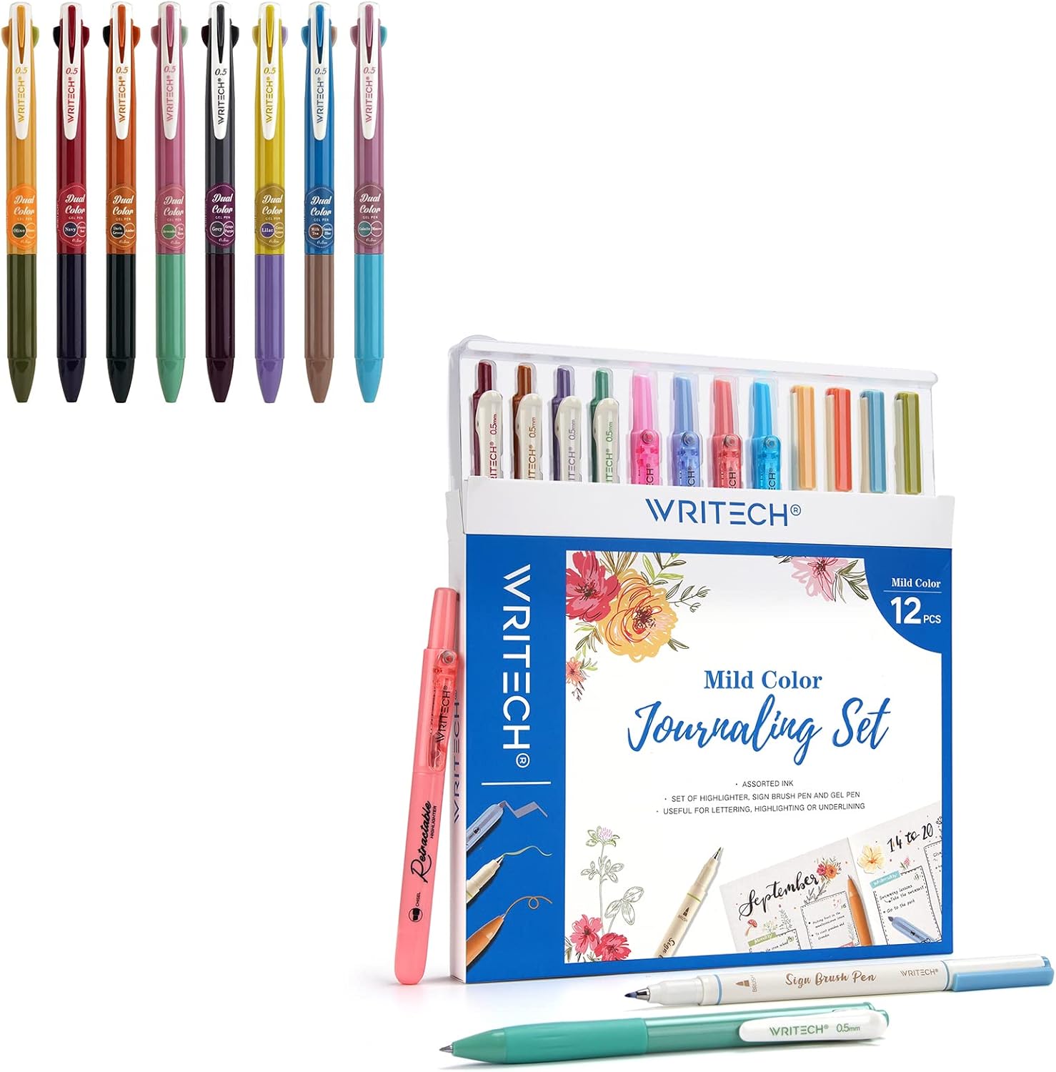 WRITECH Retractable Gel Ink Pens Journaling Pens Set (Bundle) Office Products