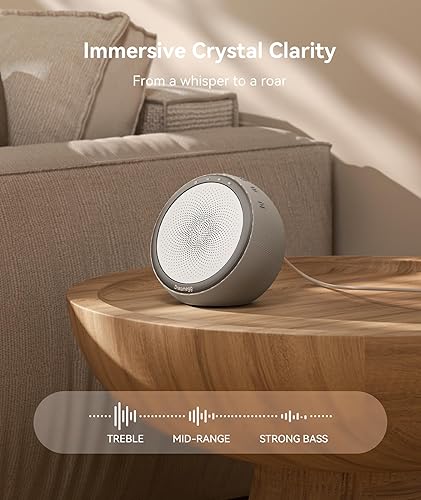 Miniatura 3 de Dreamegg Máquina de ruido blanco para adultos - Potente máquina de sonido de 10 W con 29 sonidos relajantes, enmascaramiento de ruido para
