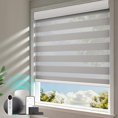 Miniatura 10 de Persianas Motorizadas con Cenefa Integral Persianas Cebra Persianas Inteligentes Mejoradas Tamaño Personalizado Persianas Automáticas para Ventanas