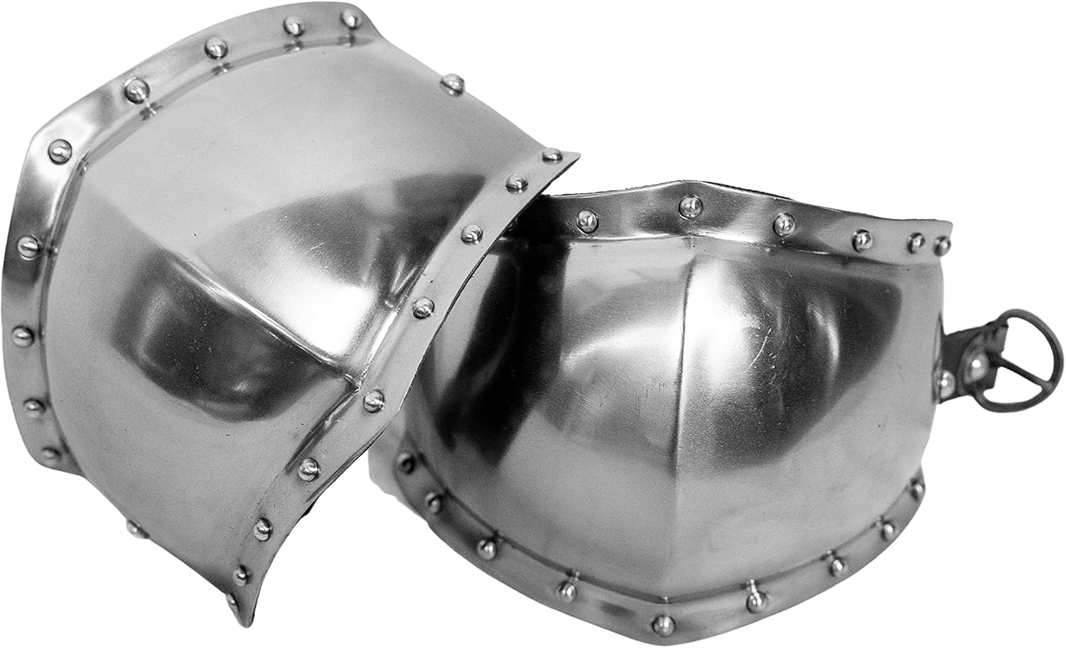 Lord of Battles Medieval Knee Armor Poleyns Pair - Steel Knight Leg Armor for Reenactment, LARP, Costumes, Cosplay
